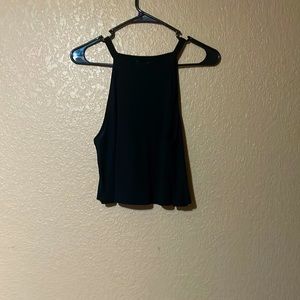 Black Forever 21 halter crop top.